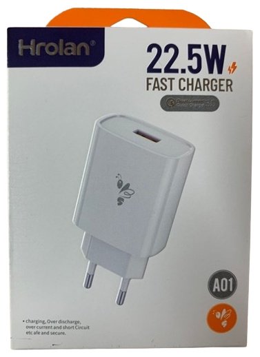 Зарядное устройство Hrolan A01 22.5W USB белый купить,NaN