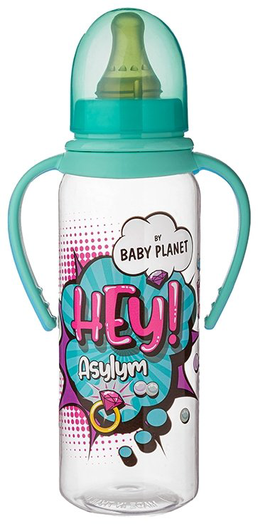 Бутылочка Baby Planet Детская бутылочка Baby Planet с ручками 250 мл 3+ 8616/4 250 мл бирюзовый