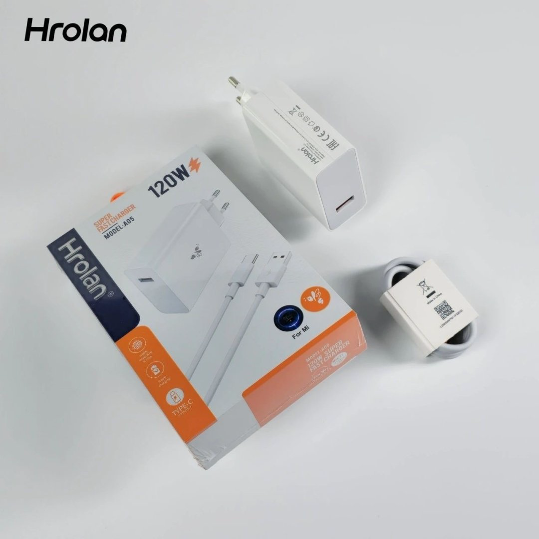 Зарядное устройство Hrolan A05 120W USB Type-C белый купить,16500