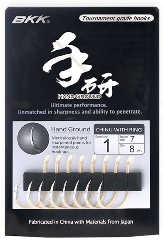 Крючок для рыбалки BKK Chinu-R Hand Ground White Nickel №8 одинарный желтый 8 шт купить,NaN