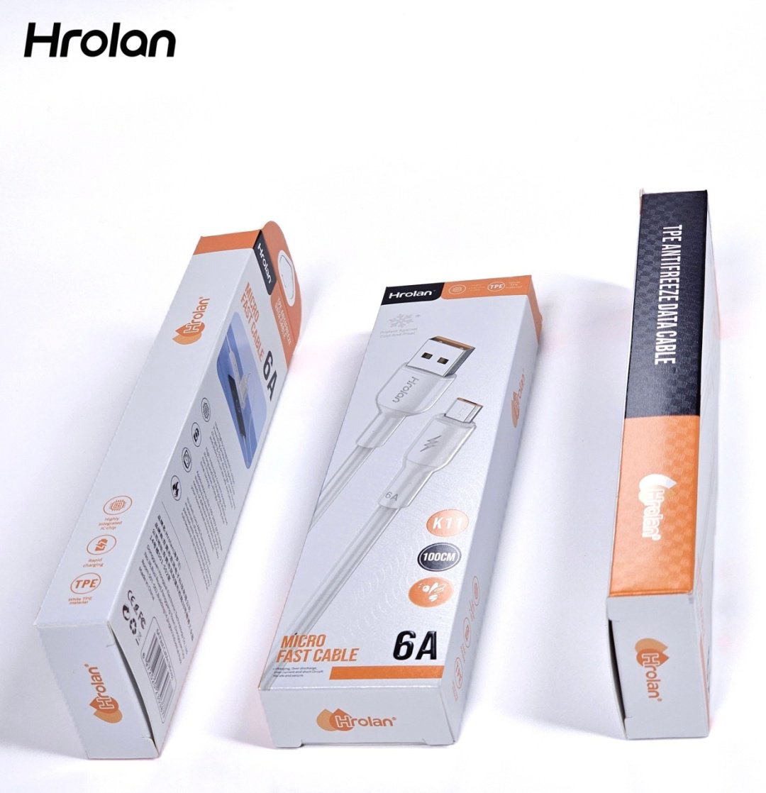 Кабель Hrolan USB 3.0 (M), micro-USB 3.0 (F), 1 м, белый купить,NaN