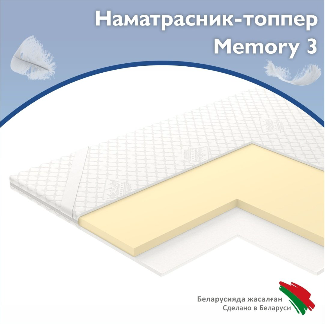 Vegas Топпер-наматрасник Memory 3 200х200, съёмный чехол купить,NaN