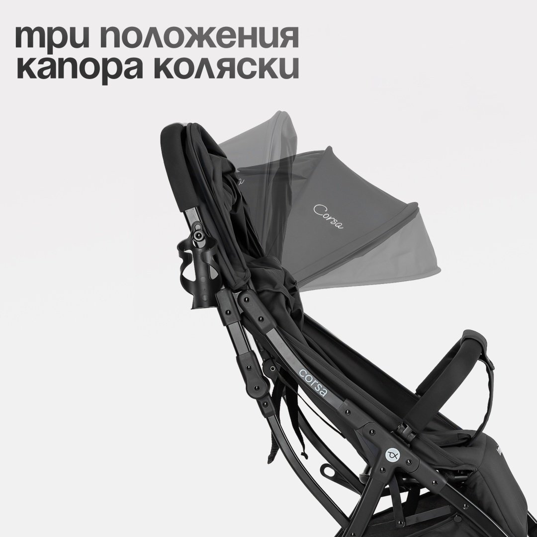 Коляска прогулочная TOMIX Corsa, черный купить,0