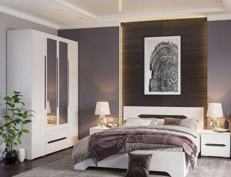Гарнитур спальный Стендмебель Валенсия 4D 160х200см белый купить,NaN