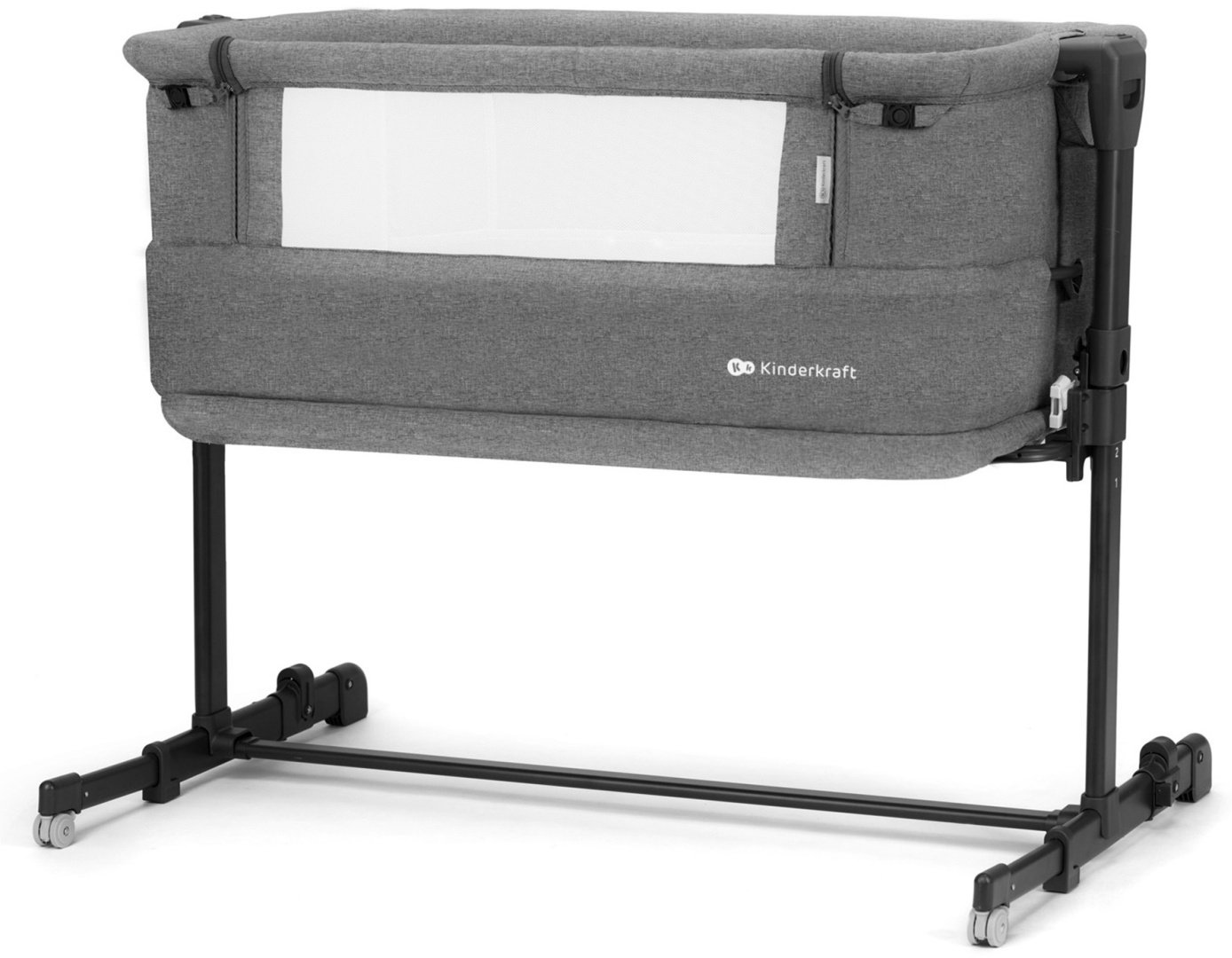 Манеж-кровать Kinderkraft NESTE GROW Dark Grey, темно-серый купить,NaN