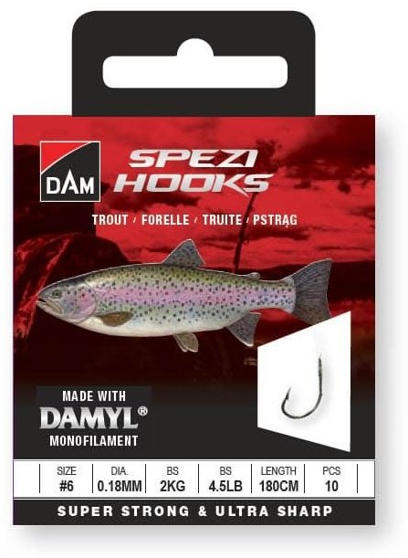 Крючок для рыбалки DAM Spezi Trout №14 одинарный серебристый 10 шт купить,NaN