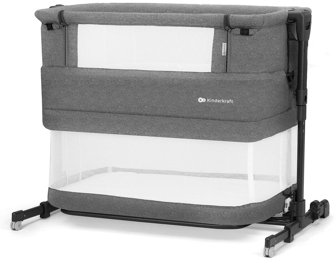 Манеж-кровать Kinderkraft NESTE GROW Dark Grey, темно-серый купить,NaN
