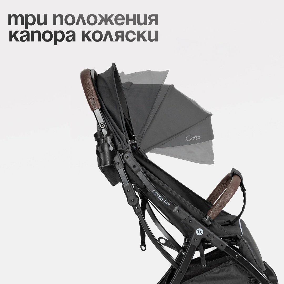 Коляска прогулочная TOMIX Corsa Lux, черный