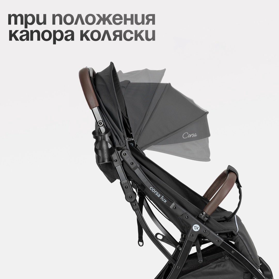 Коляска прогулочная TOMIX Corsa Lux, черный купить,NaN
