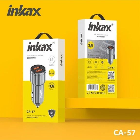 Зарядное устройство Inkax CA-57 USB серый