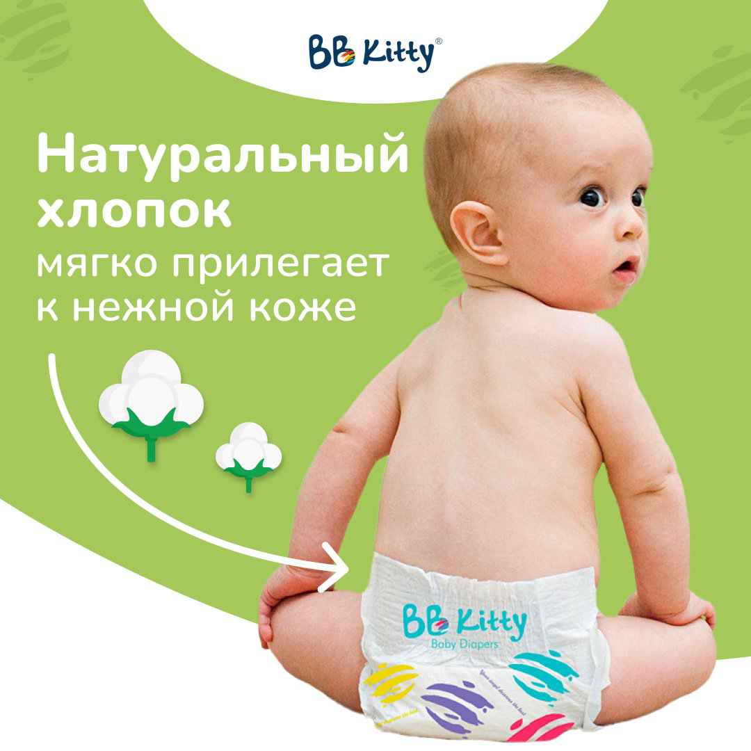 Подгузники-трусики BB Kitty Premium M, 48 шт купить,NaN