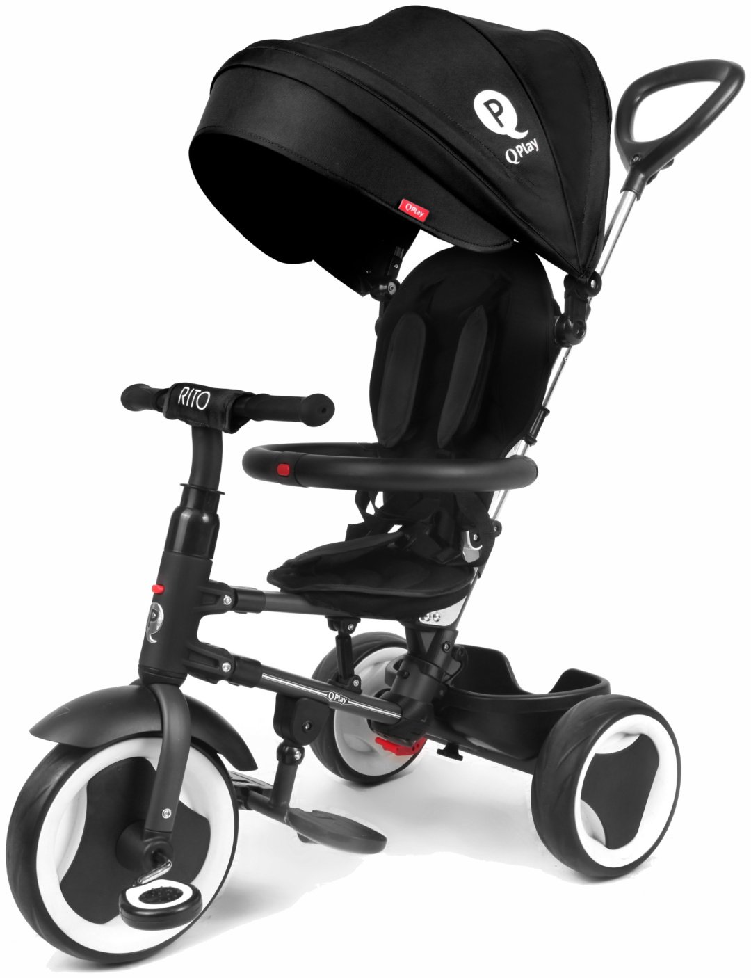 Трехколесный велосипед QPlay S380-7 Rito Eva Black, черный