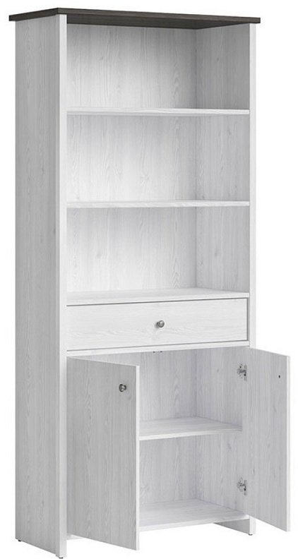 Стеллаж Loftwood Порто REG2D1S Джанни 88.5x40x199.5см белый купить,NaN