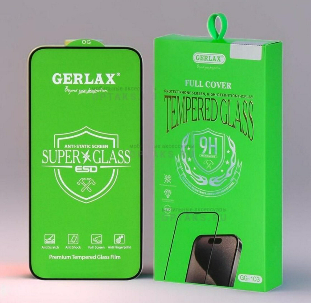 Стекло GERLAX для Apple Iphone 16 черный