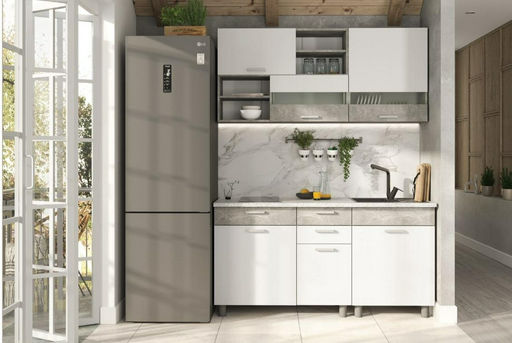 Кухонный гарнитур Стендмебель Денвер 160x220х60см белый