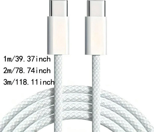 Кабель USB TypeC (M), 1 м, белый