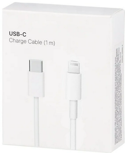 Кабель USB TypeC (M), Lightning, 1 м, белый