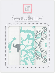 Пеленка текстильная Swaddle Designs Sweet Dreams SD-476SC, 3 шт, 120x120 см