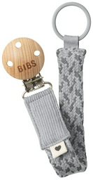 Держатель пустышки BIBS Paci Braid, Cloud/Iron, 1 шт, серый