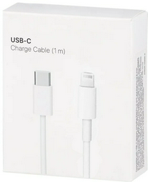 Кабель USB TypeC (M), Lightning, 1 м, белый