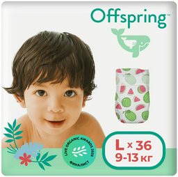 Подгузники Offspring L, 36 шт