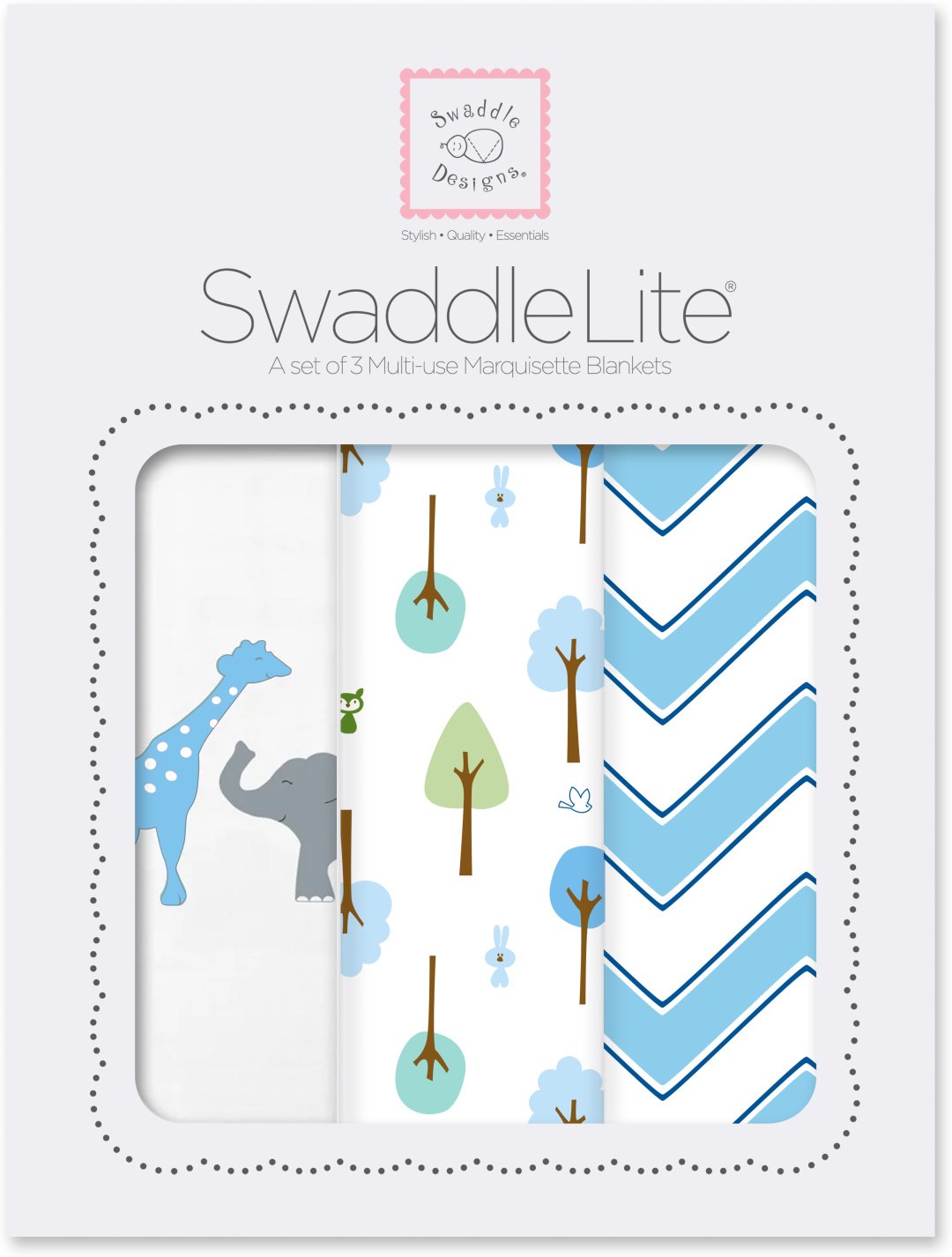 Пеленка текстильная Swaddle Designs SwaddleLite SDP-476BCC, 3 шт, 120x120 см