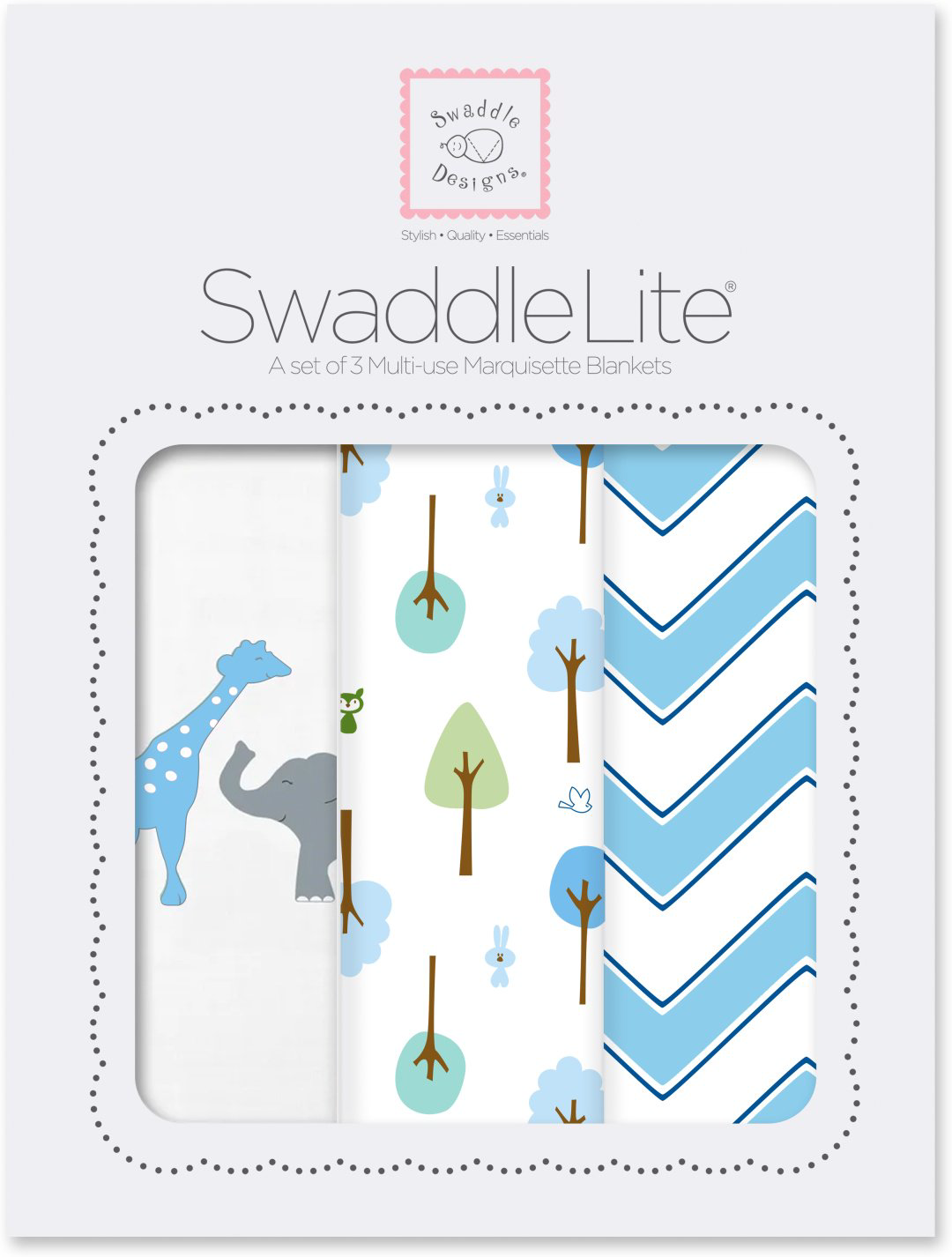 Пеленка текстильная Swaddle Designs SwaddleLite SDP-476BCC, 3 шт, 120x120 см