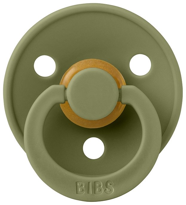 Пустышка BIBS Colour Latex Olive 0&#43; месяцев, 1 шт, зеленый