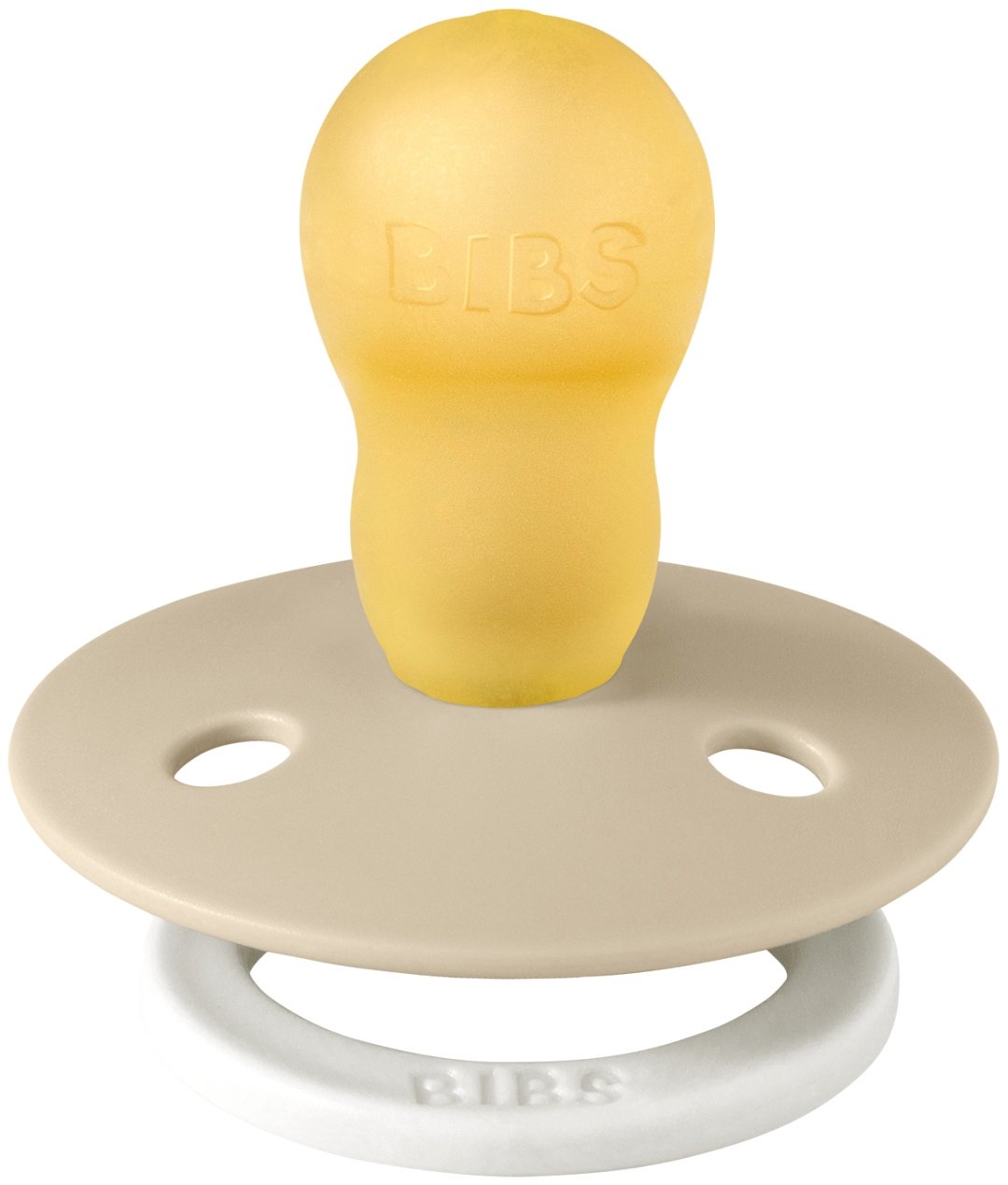 Пустышка латексная ночная BIBS Colour Glow Vanilla 18&#43; месяцев, бежевый купить,0