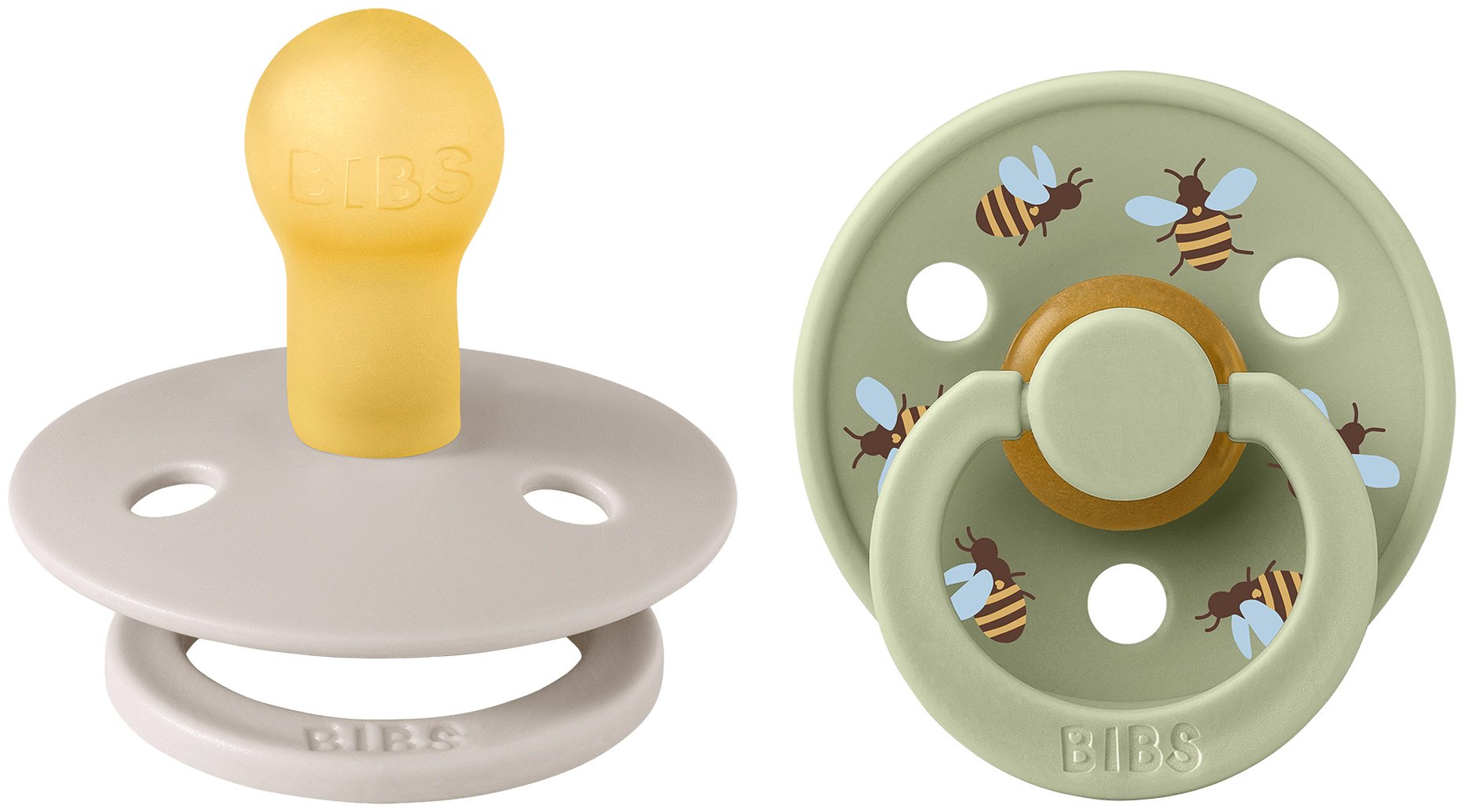 Набор пустышек латексных BIBS Studio Colour Bumblebee-Mushroom Mix, 2шт., 0+ мес. - ForteMarket Набор пустышек латексных BIBS Studio Colour Bumblebee-Mushroom Mix, 2шт., 0+ мес. купить,0