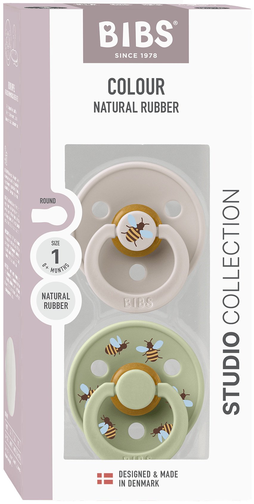 Набор пустышек латексных BIBS Studio Colour Bumblebee-Mushroom Mix, 2шт., 0+ мес. - ForteMarket Набор пустышек латексных BIBS Studio Colour Bumblebee-Mushroom Mix, 2шт., 0+ мес. купить,0