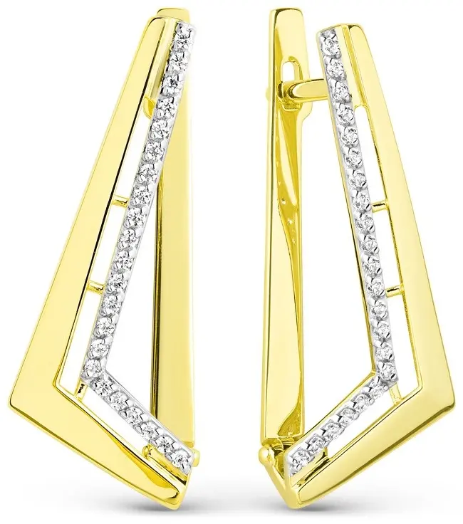 Серьги Династия 021182-4102 вес 2.7 г золото, фианит купить,218400