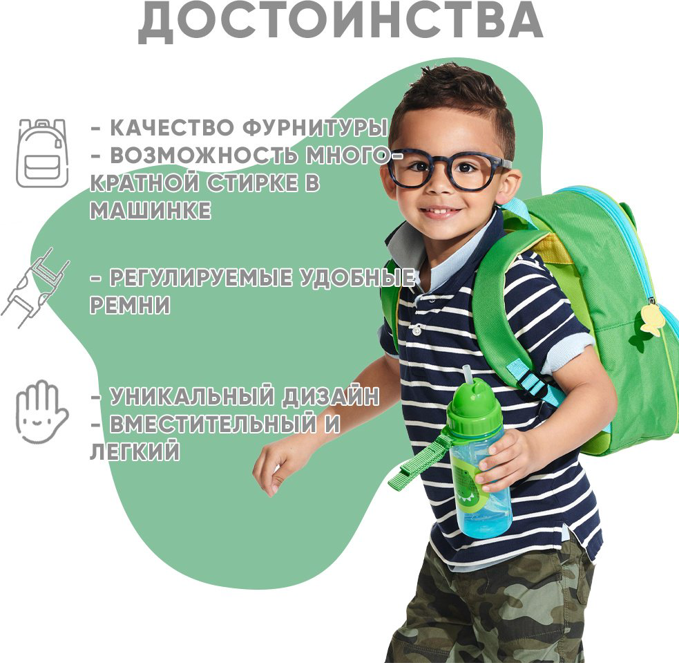 Рюкзак SKIP HOP полиэстер зеленый купить,NaN