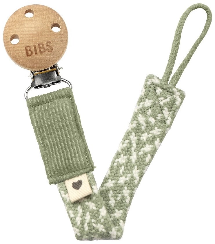 Держатель для пустышки BIBS Paci Braid, Sage/Ivory