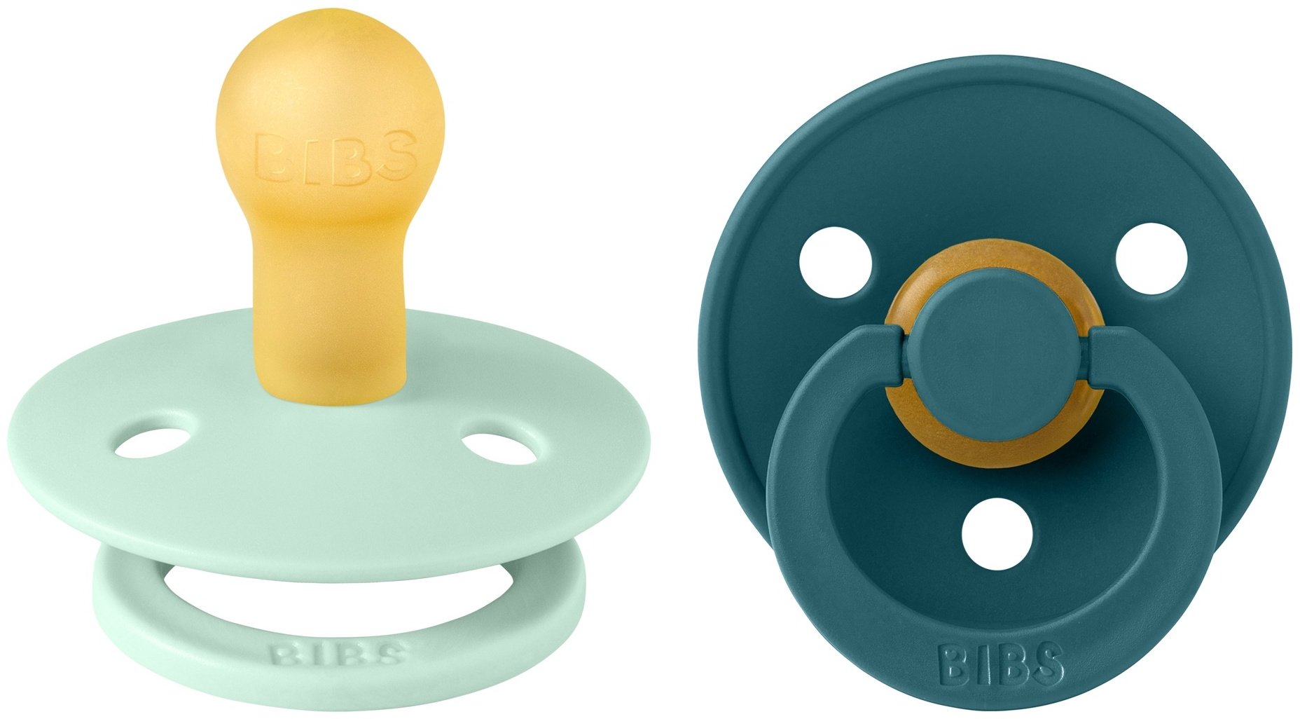 Набор пустышек BIBS Colour Nordic Mint/Forest Lake, 2 шт, 0&#43; мес, мультиколор
