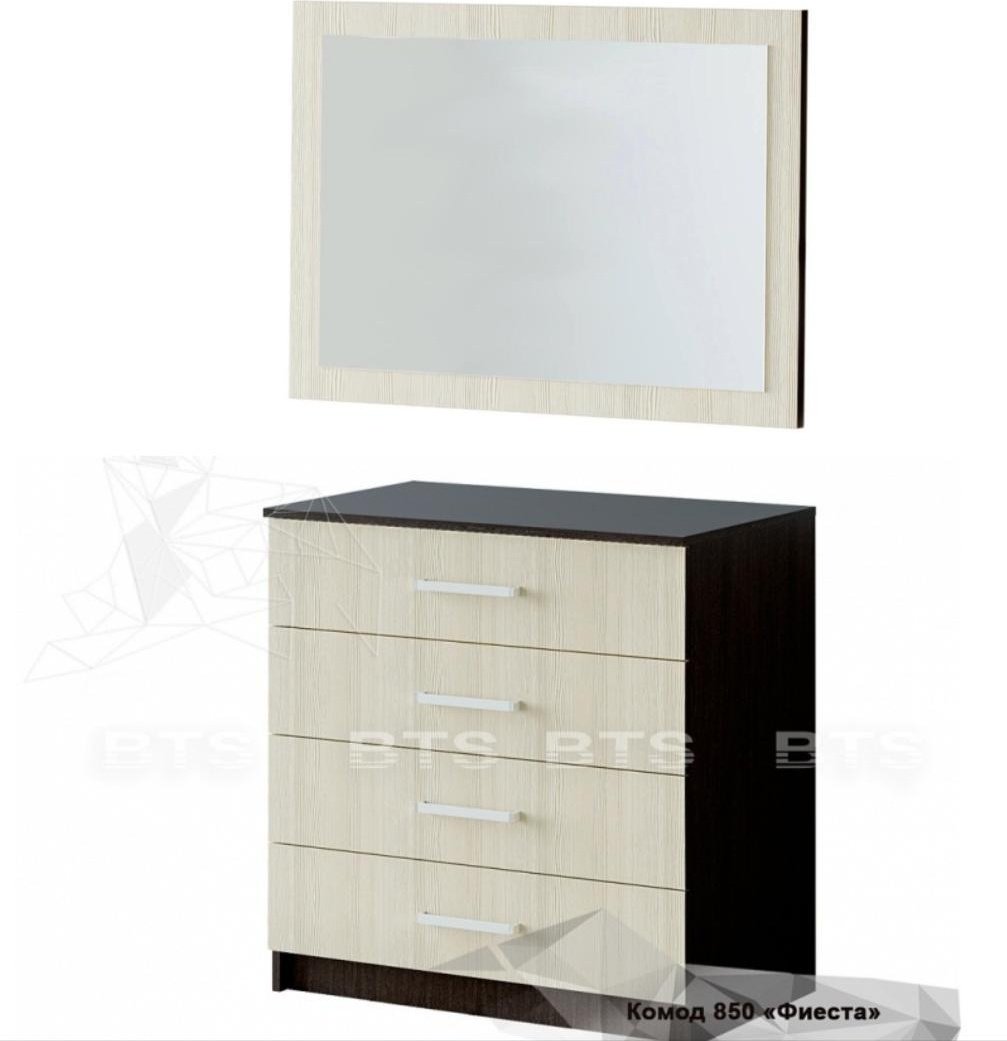 Комод BTS Фиеста, 85.20x50x86.6 см, бежевый, темно-коричневый