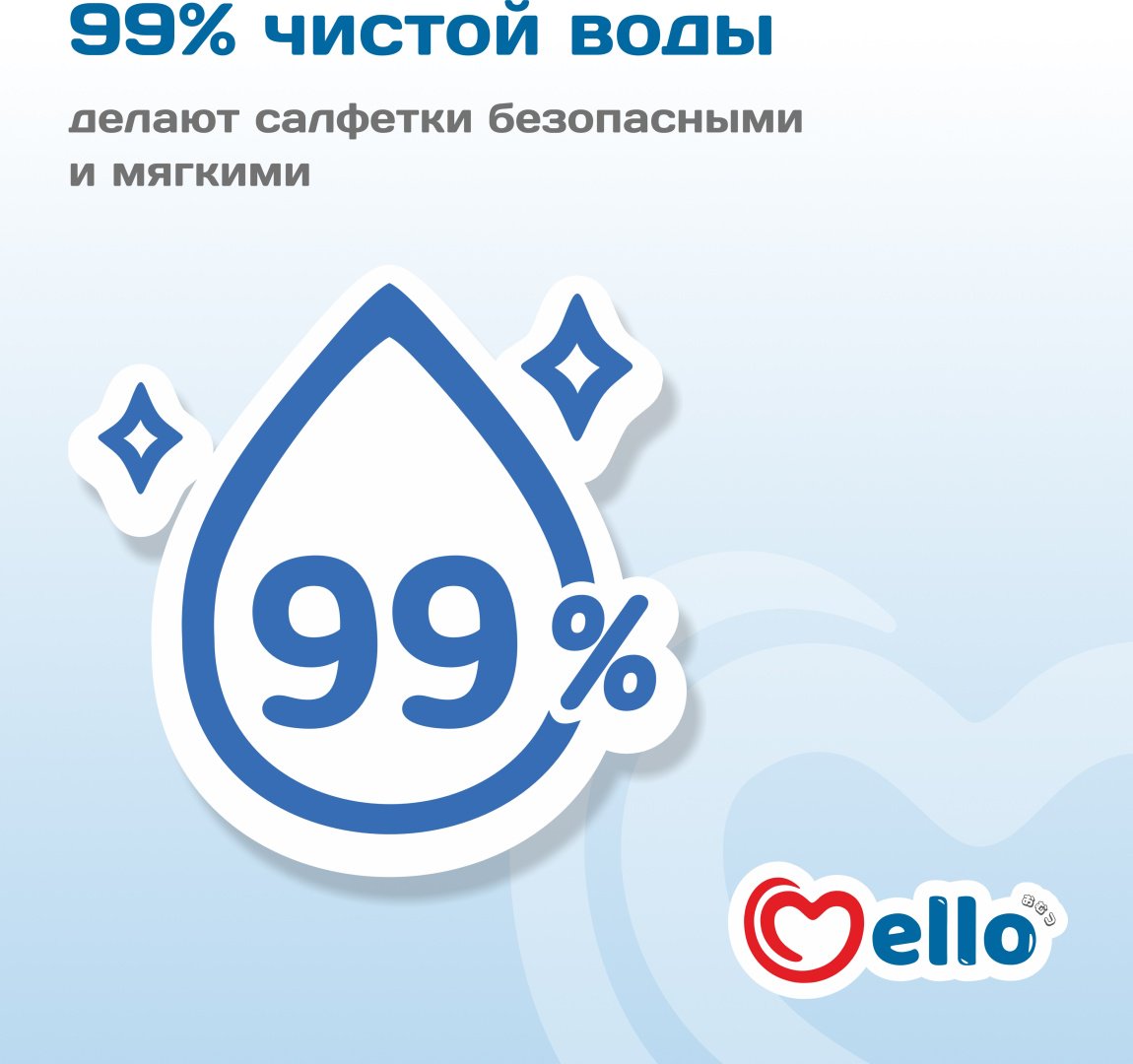 Детские влажные салфетки Mello Mello 60 шт купить,0
