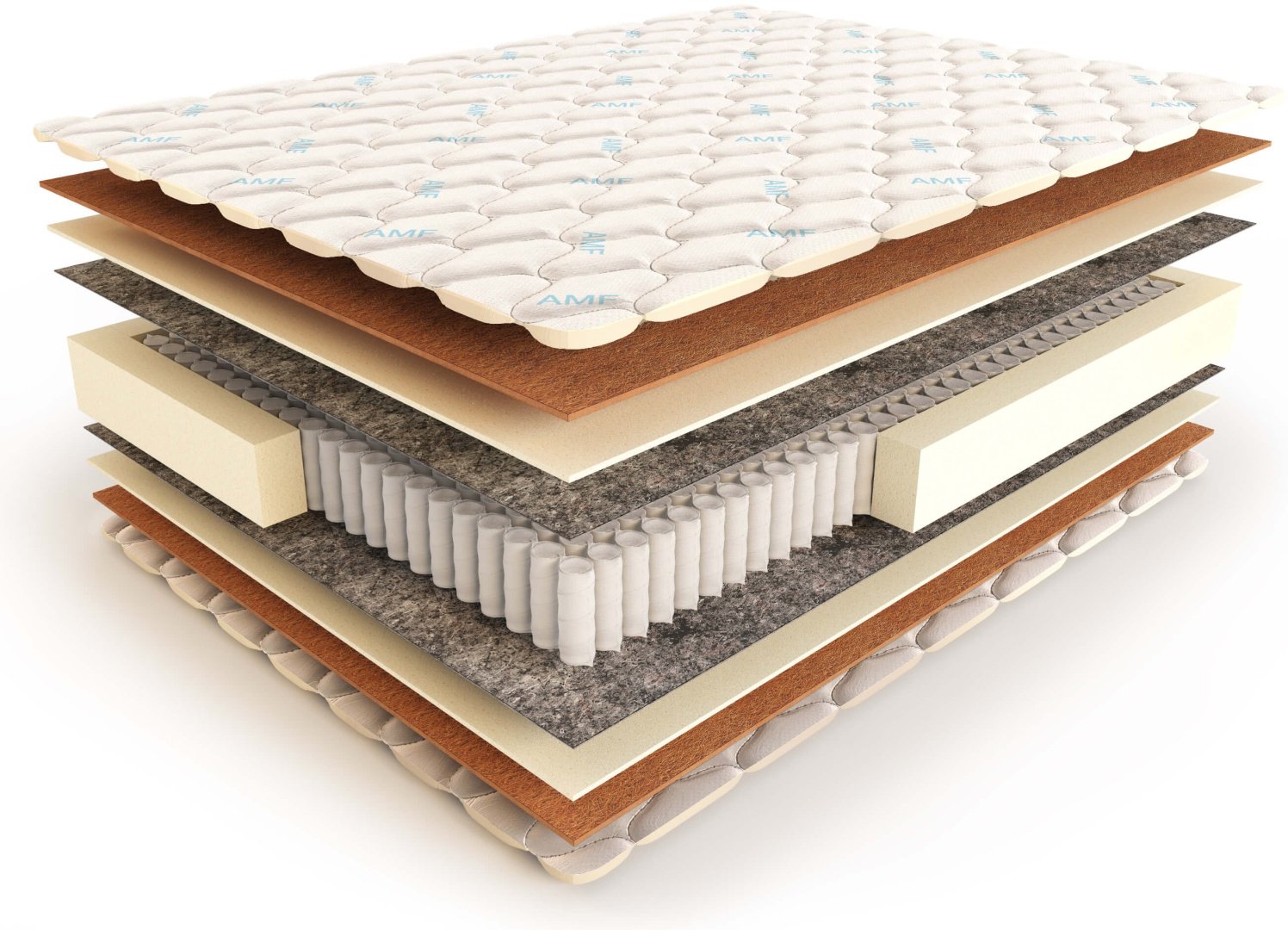 Матрас ортопедический Здоровый сон Organic P 180x200x21см белый купить,NaN