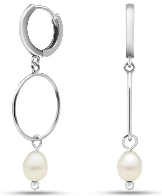 Серьги Silver WINGS 022231596a вес 2.8 г серебро, культивированный жемчуг купить,12000