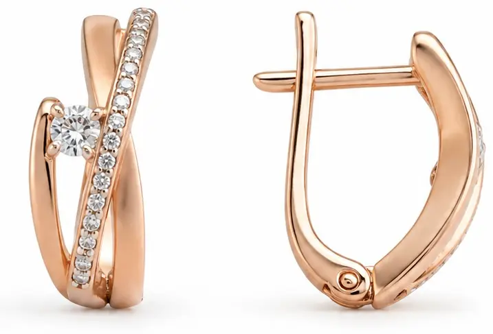 Серьги Gold Reserve 20367-10-10П вес 2.95 г золото, фианит купить,NaN