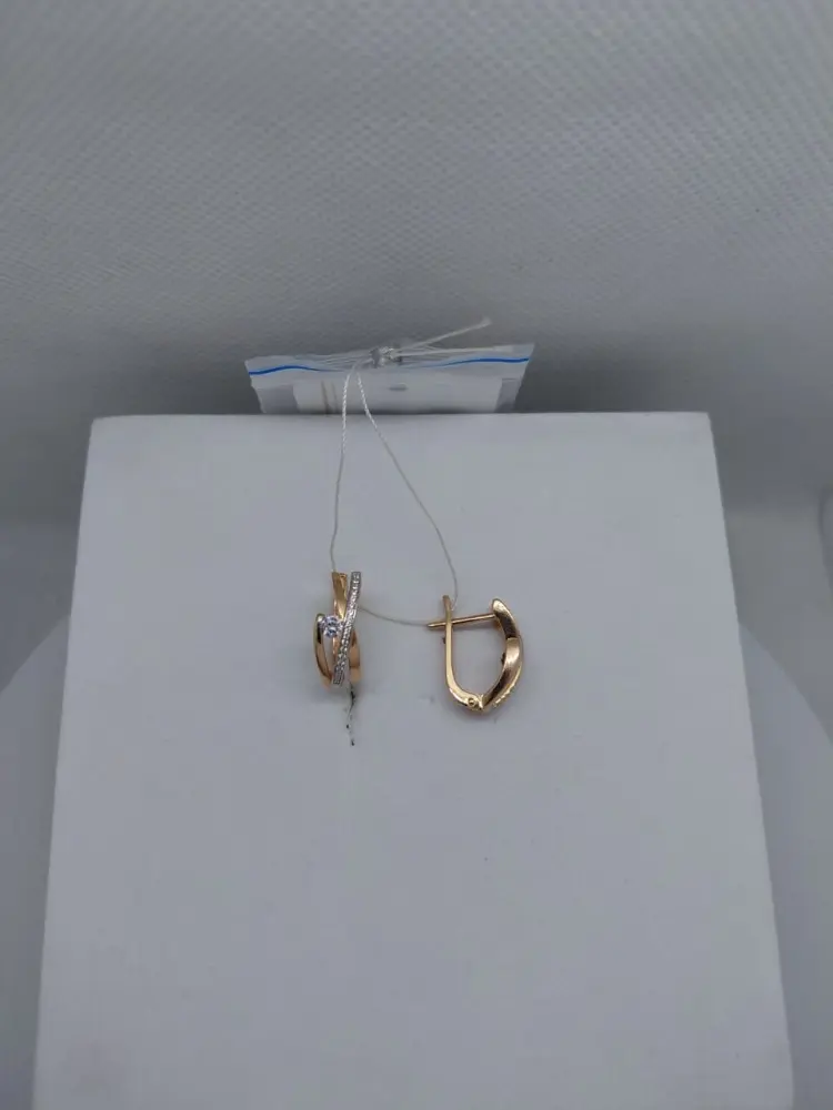 Серьги Gold Reserve 20367-10-10П вес 2.95 г золото, фианит купить,NaN