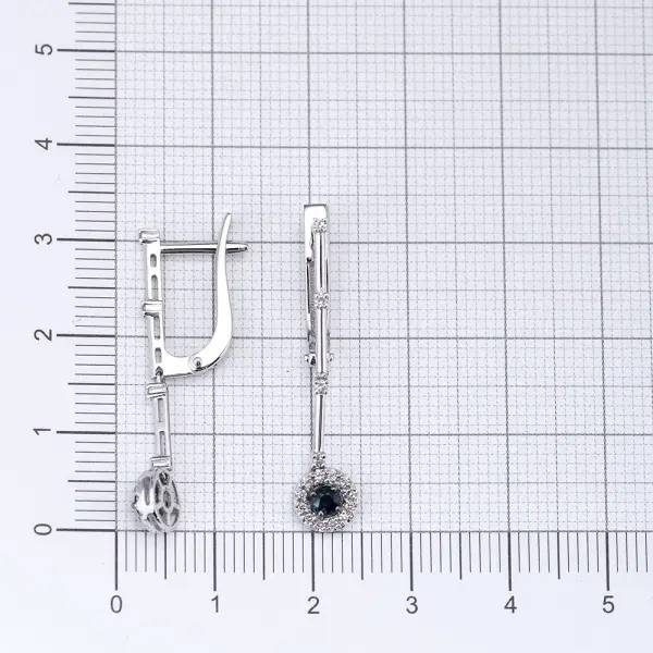 Серьги Leto 1291-22022 вес 3.05 г золото, сапфир, бриллиант - ForteMarket Серьги Leto 1291-22022 вес 3.05 г золото, сапфир, бриллиант купить,512000