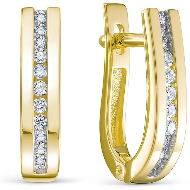 Серьги Leto 689-2300 вес 3.47 г золото, бриллиант купить,NaN