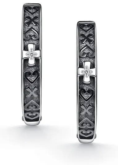 Конго АЛЬКОР 02-5904_00КЦ-17 вес 3.2 г серебро, фианит купить,NaN