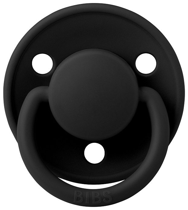 Пустышка BIBS De Lux - Black, 0&#43; мес., 1 шт, черный