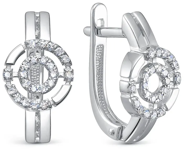 Серьги Vesna Jewelry 23210-251-01-00 вес 3.2 г золото, бриллиант купить,497000