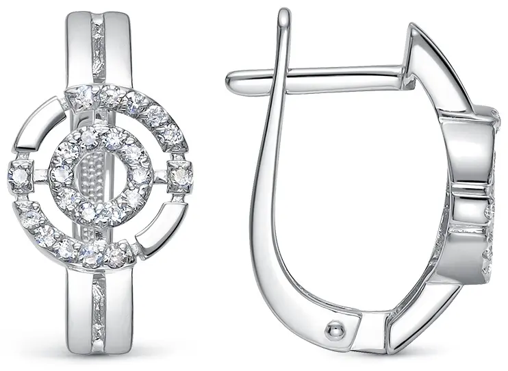 Серьги Vesna Jewelry 23210-251-01-00 вес 3.2 г золото, бриллиант купить,497000