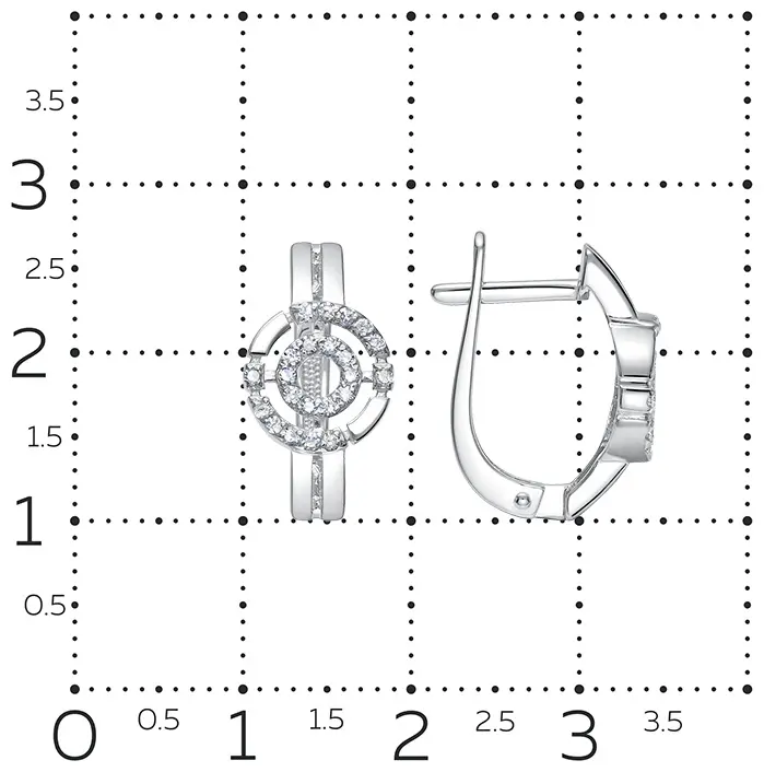 Серьги Vesna Jewelry 23210-251-01-00 вес 3.2 г золото, бриллиант купить,497000