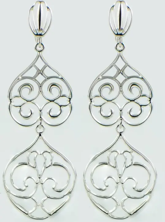 Серьги Кристалл-L С-0581-1 вес 7.9 г серебро, без вставок купить,36000