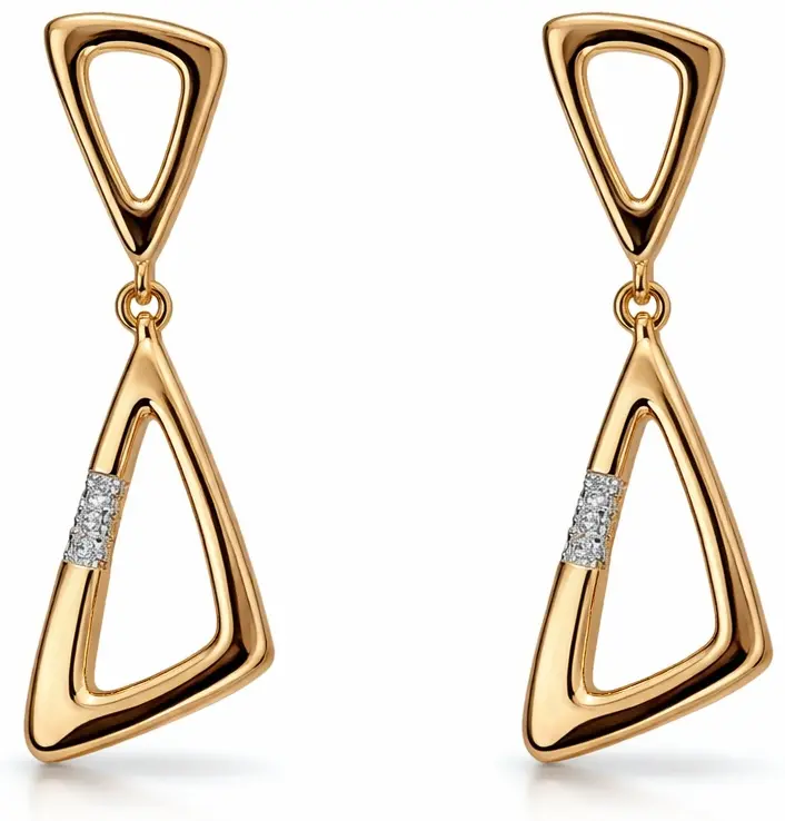 Серьги Gold Reserve 20489-10-10П вес 2.77 г золото, фианит купить,223200